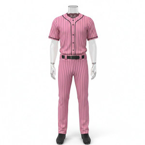 ชุดยูนิฟอร์มเบสบอลแบบซับลิเมชั่น พิมพ์ลายตามสั่ง ติดกระดุมเต็มตัว พร้อมชื่อและหมายเลขทีมที่แตกต่างกัน - Product Image 1