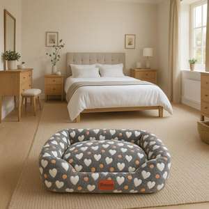 Cuccia per Animali Yommy con Design a Impronta di Zampa o Cuore, Tessuto Morbido in Flanella, Base Antiscivolo, 3 Misure S (42x55 Cm) M - Product Image 5