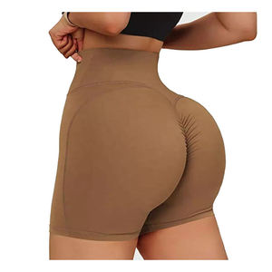 Shorts Deportivos de Cintura Alta para Mujer, 100% Algodón, Alta Elasticidad, Sin Costuras, para Gimnasio, Fitness, Running, Yoga, Ropa Deportiva - Product Image 5