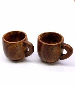 Tasses en bois bohèmes faites à la main, tasses à boire en bois naturel, vaisselle rustique réutilisable pour café, thé, boissons, collection maison et cuisine - Product Image 4