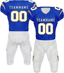 Vêtements de sport confortables, haute qualité, prix raisonnable, uniforme de football américain, nom et numéro d'équipe personnalisés, uniforme de football - Product Image 2