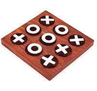 Jeu de Tic Tac Toe Classique en Bois Éducatif - Imprimé en Letterpress Fait Main avec Option Logo Personnalisé, Décoration d'Intérieur et Coffret Cadeau