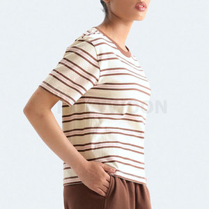 Camiseta de Verano para Mujer, Vintage, de Algodón Orgánico Lavado, Transpirable, Ligera, con Estampado Personalizado, Sostenible - Product Image 3