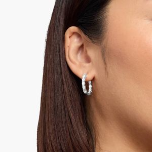 Boucles d'oreilles créoles de luxe pour femmes en or jaune 14 carats avec diamant ovale de laboratoire certifié IGI - Product Image 6