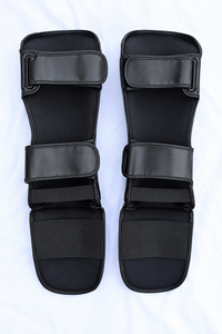 Espinilleras de Boxeo QST de Cuero PU con Cierre de Velcro, Protección Ligera para Adultos, para Entrenamiento de Boxeo - Product Image 6