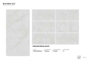 Carreaux de porcelaine brillants de luxe, design haut de gamme, grand format 600x1200, pour sols et murs intérieurs - Product Image 3