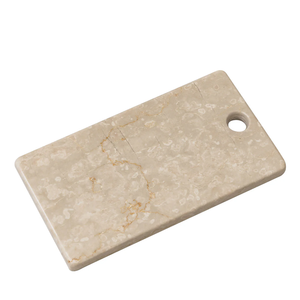 Planche à découper carrée en marbre blanc, design créatif, faite à la main, durable, lavable au lave-vaisselle, pour la décoration de la cuisine - Product Image 1