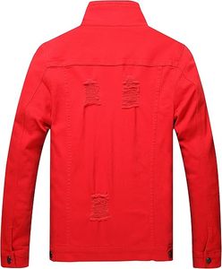 Wholesale Custom Logo Front 100% Cotton Men's Winter Casual Jeans <b>Jacket</b> Breathable Eco-Friendly Quick Dry 280g Outdoor Use - Product Image 1