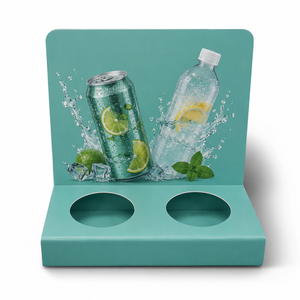 Custom PVC Beverage Marketing Display <b>Stand</b> Countertop Bottle and Can Holder for Supermarkets Eco-Friendly Durable - Product Image 1