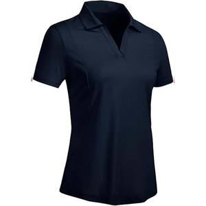 Chemises polo pour femmes de haute qualité, design personnalisé, coton piqué, manches courtes, hauts décontractés, vêtements de sport pour le golf, le tennis, la gym, en gros, usine - Product Image 1