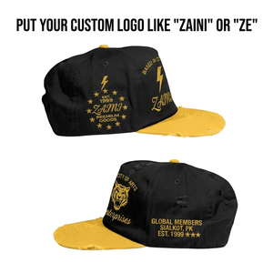 Casquette ZAINI 280 GSM Premium 100% Coton Maille 5 Panneaux Imperméable Extérieur Unisexe Réglable Visière Courbée Effet Vieilli Logo Personnalisé - Product Image 1