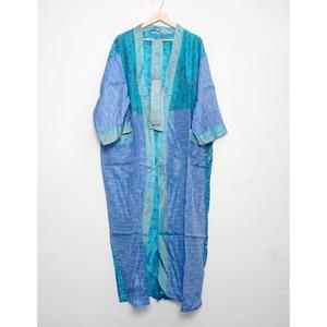 Kimono en soie fait main de qualité supérieure, style vintage patchwork, pour demoiselles d'honneur, taille unique, vêtement de nuit pour femme - Product Image 5