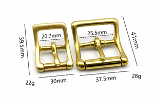 Boucle de fixation en laiton pour sac, type barre roulante centrale pour talon haut, 25 mm - Product Image 4