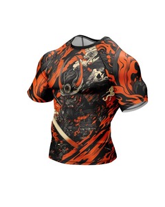 เสื้อรัดกล้ามเนื้อแขนสั้นสำหรับผู้ชาย พิมพ์ลายแบบ Sublimation ดีไซน์สำหรับกีฬา Grappling แห้งเร็ว เหมาะสำหรับ MMA BJJ ชุดต่อสู้สำหรับผู้ใหญ่ - Product Image 3