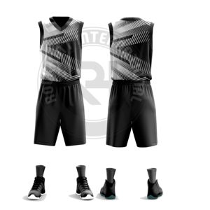Uniforme de basket-ball en polyester prêt pour le jeu, tissu léger, design respirant, idéal pour l'entraînement, les matchs et les sports - Product Image 4