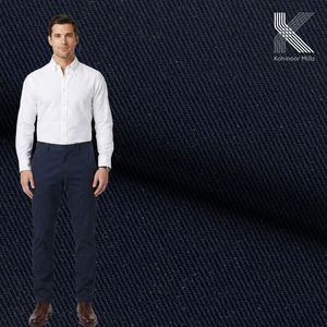 Tissu en coton tissé éco-responsable 265 GSM avec élasthanne, sergé 2/2 S extensible, pour pantalon chino, fabricant de textiles vestimentaires - Product Image 2