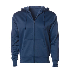 Sweat à capuche pour homme personnalisé, hiver, tissé, vintage, délavé, gris-brun, entièrement zippé, avec double fermeture éclair et motif lettres - Product Image 3