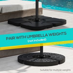 Supporto Universale in Ferro per Ombrelloni da Mercato Piccoli e Grandi, Design Moderno, Finitura Nera - Product Image 5