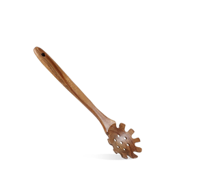 Cuillère à pâtes en bois écologique, pince à salade à long manche, ustensile de cuisine à prix abordable - Product Image 1