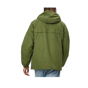 Blouson d'hiver matelassé épais pour homme OEM, col montant enduit, doublure en maille, 100 % polyester, coupe-vent à capuche avec fermeture éclair quart de tour sur le devant - Product Image 5