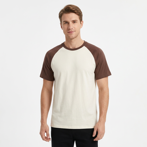 Camiseta de Manga Corta para Hombre, Cuello Redondo, Casual, Lisa, de Color Sólido, Tejida, Corte Regular - Product Image 2