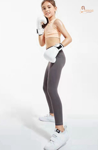 Pantalones Deportivos de Cintura Alta, 100% Algodón, Transpirables, Estilo Vintage, de Secado Rápido, Leggings para Correr, Color Sólido, para Yoga en Familia, Niñas - Product Image 2