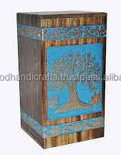 Urnas de madera, urna de cremación para adultos, urna pulida de madera hecha a mano, urnas funerarias, urna de entierro a bajo precio - Product Image 1