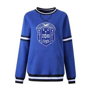 เสื้อสเวตเชิ้ตคอกลม Zeta Phi Beta Blue Crest ปักลายเชนิลล์ เสื้อผ้าชมรมพี่น้องชาวกรีก สำหรับทุกเพศ ผลิตจากผ้าฝ้ายพรีเมียม - Product Image 1