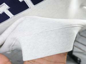 Sudadera HAMM ASH GREY con cuello alto, 100% azul marino, con apliques bordados, cuello ancho, CLUSH SPORTS - Product Image 6