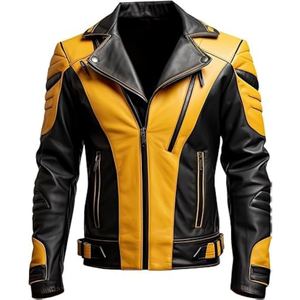 Veste en cuir PU pour motard, style moto, finition premium, mode décontractée, vêtement d'extérieur streetwear. - Product Image 3