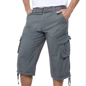 Men's Casual Summer 100% Polyester Cargo <b>Shorts</b> Solid Pattern Multi-Pocket Streetwear Lightweight Quick Dry OEM Service - Product Image 1