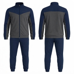 Conjunto Deportivo de Dos Piezas para Hombre, Estilo Vintage, Chaqueta con Cierre Completo, Pantalones de Pierna Recta, Ropa Deportiva Informal Retro, Traje para Correr - Product Image 5