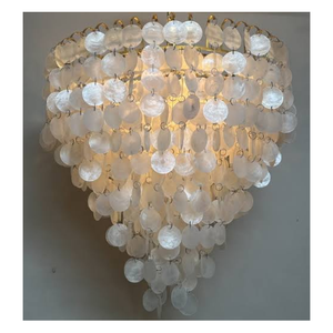 Pendentif artisanal en coquille d'ormeau naturelle, disque blanc irisé, ornement suspendu pour décoration intérieure, cadeau artisanal - Product Image 4