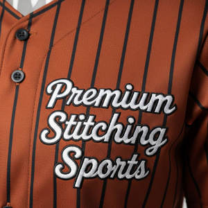 Ensemble uniforme de baseball et softball unisexe personnalisé avec nom d'équipe, maillot à manches courtes à rayures sublimées imprimées numériquement, pantalon à boutons sur le devant - Product Image 4