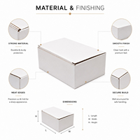 Boîte pliante en carton blanc avec logo personnalisé de qualité supérieure |   Boîte d'emballage en papier ordinaire pour petits produits, cadeaux et emballages de vente au détail
