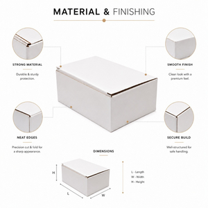 Premium Custom Logo Printed White Folding Carton <b>Box</b> | Plain Paper <b>Packaging</b> <b>Box</b> for <b>Small</b> Product Gift and Retail <b>Packaging</b> - Product Image 5