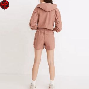 Ventes en gros de shorts coupe-vent pour femmes de haute qualité, ensemble 2 pièces, respirant, séchage rapide, 100% polyester - Product Image 6