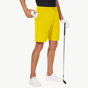 Shorts de golf personnalisés pour hommes, décontractés, extensibles dans 4 directions, à devant plat, légers, pour la gym et l'entraînement, séchage rapide, avec poches - Product Image 3