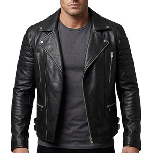 Men's Plus Size Leather <b>Jacket</b> Casual Zipper Closure Autumn Wholesale <b>Biker</b> <b>Jackets</b> - Product Image 1