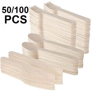 Cucharas Desechables de Madera de Abedul Natural para Postre, Sopa, Helado, Degustación de Alimentos, Fabricante Mayorista - Product Image 6