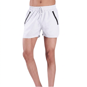 <b>Men's</b> <b>Red</b> Quick Dry Knitted <b>Shorts</b> With Drawstring Waist And Side Pockets Casual Sport Style - Product Image 4