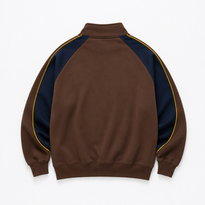 Mens Quarter Zip Pullover Sweatshirt Premium Fleece <b>Mock</b> <b>Neck</b> Casual Half Zip Jumper Custom Heavyweight Streetwear <b>Top</b> - Product Image 4