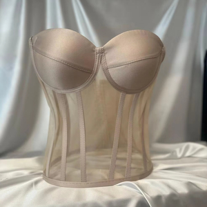 เสื้อครอเซ็ทวินเทจสำหรับผู้หญิง เซ็กซี่ กระชับสัดส่วน ระบายอากาศได้ดี ครอเซ็ทหนังทันสมัยสำหรับสาวพลัสไซส์ - Product Image 1