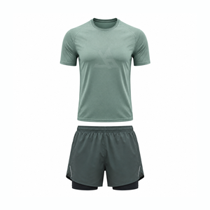 Ensemble de course : Short de sport, tenue de gym, ensemble de vêtements de sport, vêtements d'entraînement fitness, vêtements de sport actifs, séchage rapide, respirant, haute performance - Product Image 1