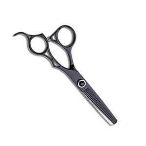 Ciseaux professionnels pour affiner les cheveux, 30T, noirs, pour droitiers, ciseaux de barbier - Product Image 6