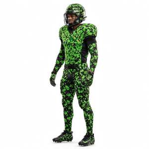 Uniforme de Fútbol Pixel Camo para Hombre NEXTEX, Jersey y Pantalones Negros Verde Neón, Conjunto Sublimado - Product Image 4
