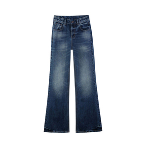 Jeans amples courts pour femmes en gros, pantalons en denim personnalisés, pantalons en denim pour femmes pour boutiques, approvisionnement en gros - Product Image 6