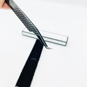 1 pince à épiler professionnelle neuve pour extensions de cils, logo personnalisé, acier inoxydable, pince à épiler parfaite pour les cils - Product Image 2