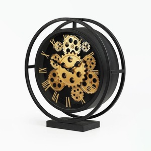 Artistic Style Black Metal <b>Table</b> <b>Clock</b> Ideal For Gifting Home Decor And Office Desk Styling Tabletop <b>Clock</b> Wholesale From India - Product Image 2