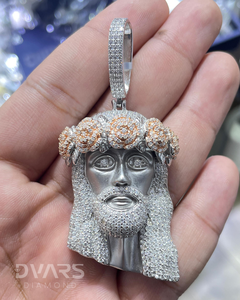 จี้พระเยซูประดับเพชรโมอิสซาไนต์แบบ Iced Out ผ่านการทดสอบเพชร เครื่องประดับฮิปฮอปสำหรับแร็ปเปอร์ จี้เงินแท้ 925 เครื่องประดับคริสเตียน - Product Image 4